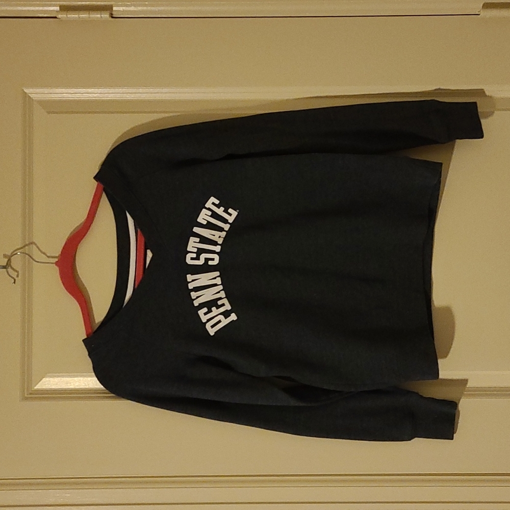 Penn state v neck crew neck Sweatshirt navy blue